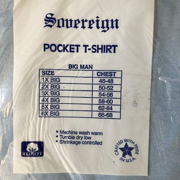 Sovereign Big Man T-shirt 3X Blue - Picture 3 of 3